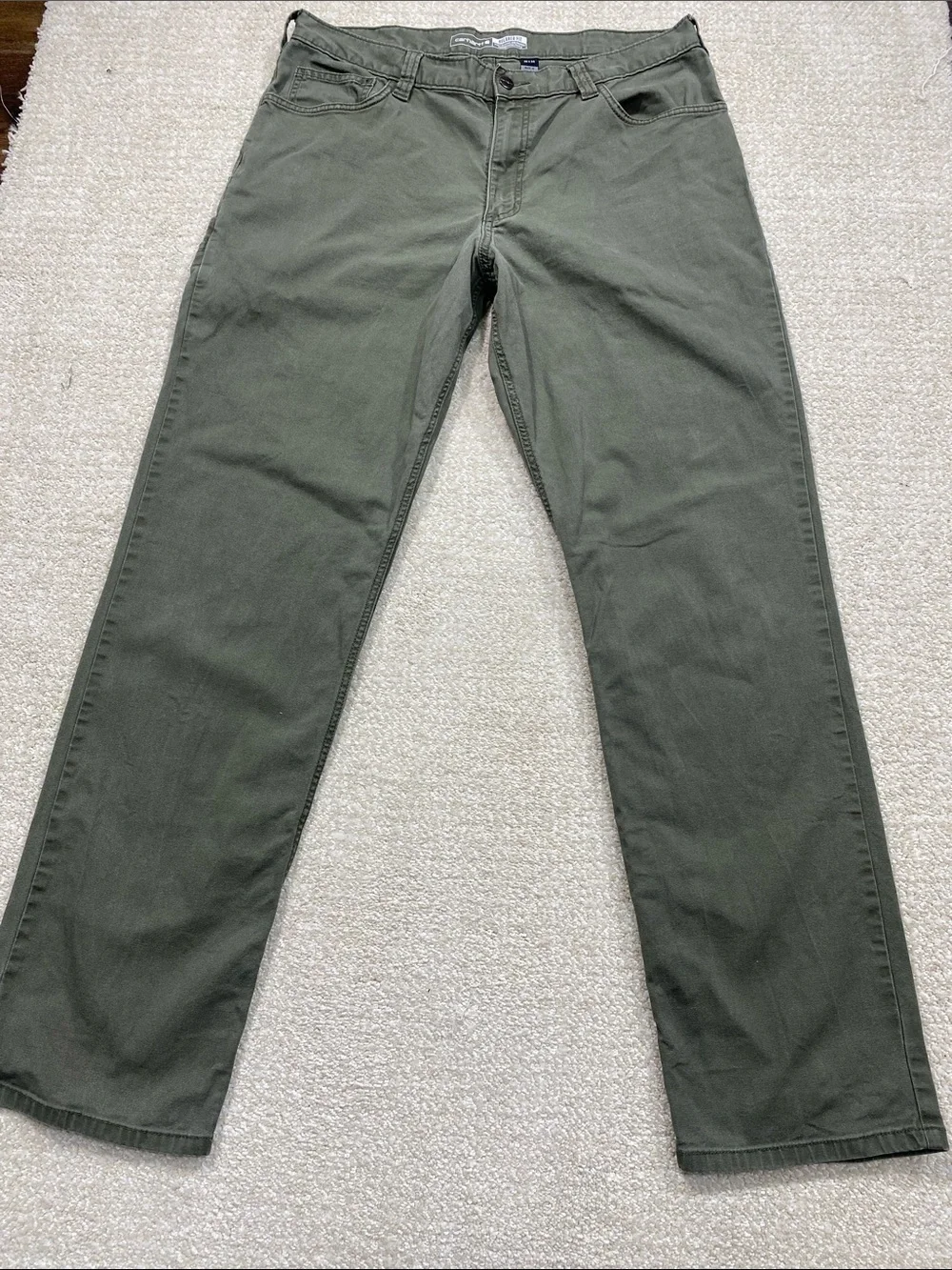 Carhartt Men's Olive Green Straight Fit Work Pants Size 36/34 straight cut relax